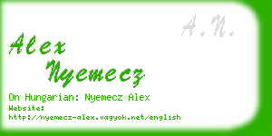 alex nyemecz business card